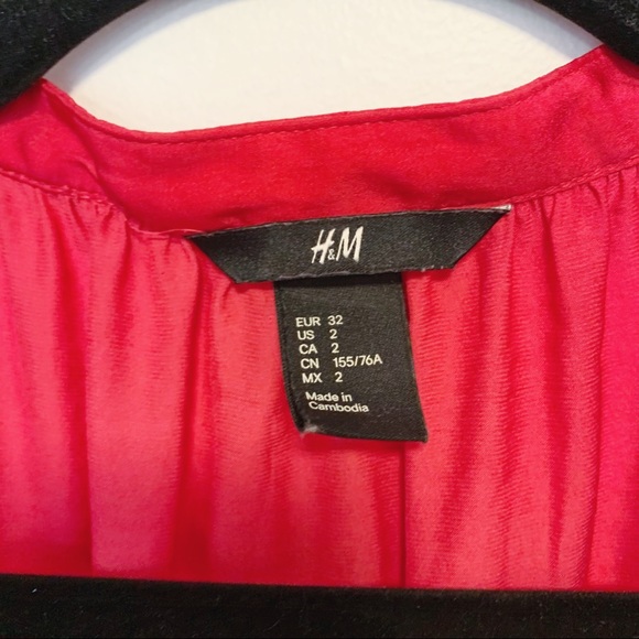 Fuchsia peasant long sleeved shirt - Picture 4 of 4